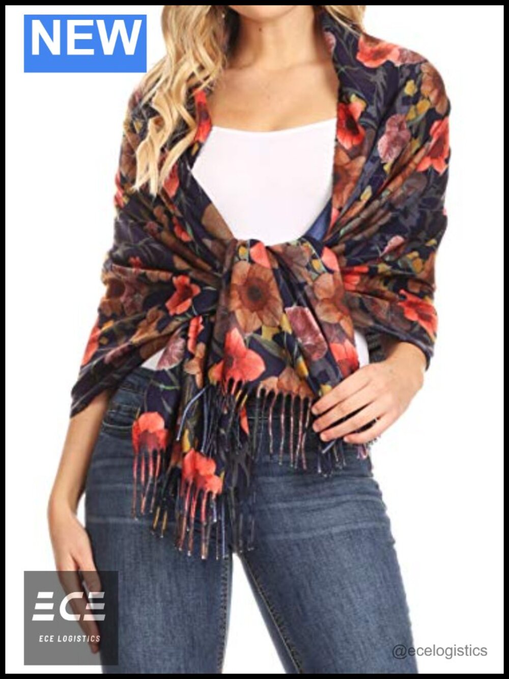Lightweight Boho Printed Shawl Wrap Scarf Stole Floral Pashmina Travel